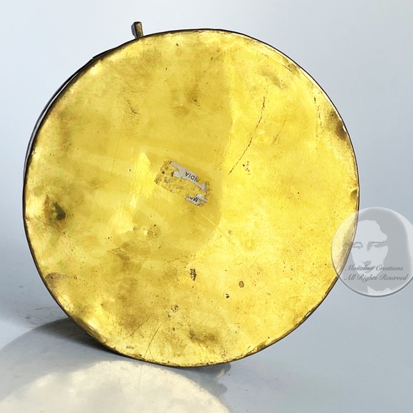 Vintage Trinket Box Pierced Incense Burner Hollow Brass Metal Made in India - Picture 12 of 14